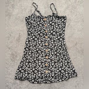Almost Famous Black and White Floral Dress